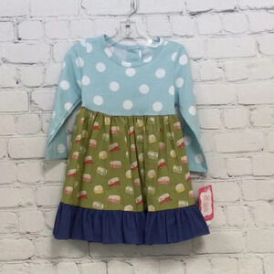 NWT Ricrac & Ruffles Camper Dress size 18M